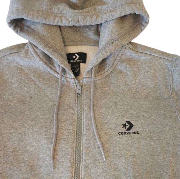 Converse Heather Gray Zip Up Hoodie - Picture 2 of 4